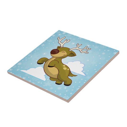 Christmas Flying Rentier Fliese (Seite)