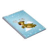 Christmas Flying Rentier Notizblock (Rechte Seite)