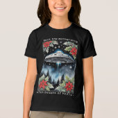 Christmas Flying Saucer Aliens Deck the Mothership Tri-Blend Shirt (Vorderseite)