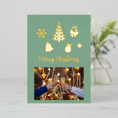 Christmas Foil Photo Postcard, Foil Postcard Folieneinladung (Stehend vorne)