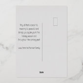 Christmas Foil Photo Postcard, Foil Postcard Folieneinladung (Rückseite)