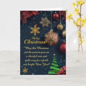 Christmas Folded Greeting Card Karte (Gelbe Blume)