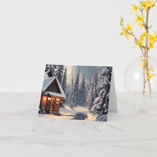 Christmas Folded Greeting Card Karte (Gelbe Blume)