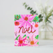 Christmas Foliage - Noel Feiertagspostkarte (Stehend Vorderseite)