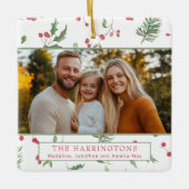 Christmas Foliage Photo Ceramic Ornament (Vorderseite)