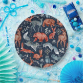 Christmas Folk Magic Animal Botanicals Pappteller (Party)