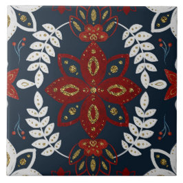 Christmas Folk Nordic Art Fliese