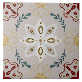 Christmas Folk Nordic Art Fliese