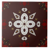 Christmas Folk Nordic Art Fliese (Vorderseite)