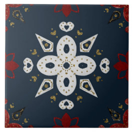 Christmas Folk Nordic Art Fliese