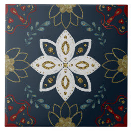 Christmas Folk Nordic Art Fliese