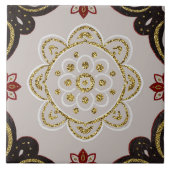 Christmas Folk Nordic Art Fliese (Vorderseite)