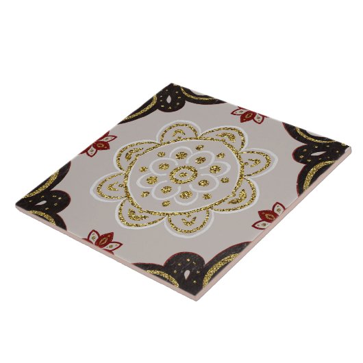 Christmas Folk Nordic Art Fliese (Seite)