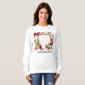Christmas Folk Whimsey Individuelle Name Sweatshirt (Vorne ganz)