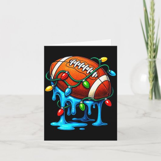 Christmas Football Drip Ice Cream Dripng Karte (Vorderseite)