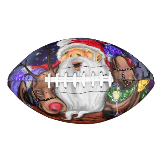 Christmas Football Gift Santa and Reindeers - Fun (Vorderseite)
