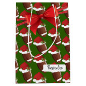 Christmas Football Pattern Mittlere Geschenktüte (Vorderseite)