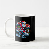 Christmas Football Santa Playing Football Kaffeetasse (Links)