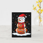 Christmas Football Snowman Kids Football Christmas Karte (Gelbe Blume)