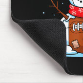 Christmas Football Snowman Kids Football Christmas Mousepad (Ecke)