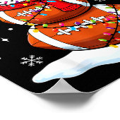 Christmas Football Snowman Kids Football Christmas Poster (Ecke)
