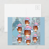 CHRISTMAS FOOTBALLS FEIERTAGSPOSTKARTE (Vorne/Hinten)