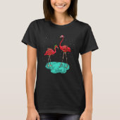 Christmas for men women kids Santa ELF Flamingo T-Shirt (Vorderseite)
