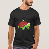 Christmas for men women kids Santa Turtle T-Shirt (Vorderseite)