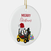 Christmas Forklift Truck Keramik Ornament (Rechts)