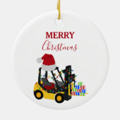 Christmas Forklift Truck Keramik Ornament (Hinten)