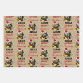 Christmas Forklift Truck Kraft Geschenkpapier Set (Vorderseite 2)