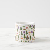 Christmas Forrest Pattern Espressotasse (Vorderseite)