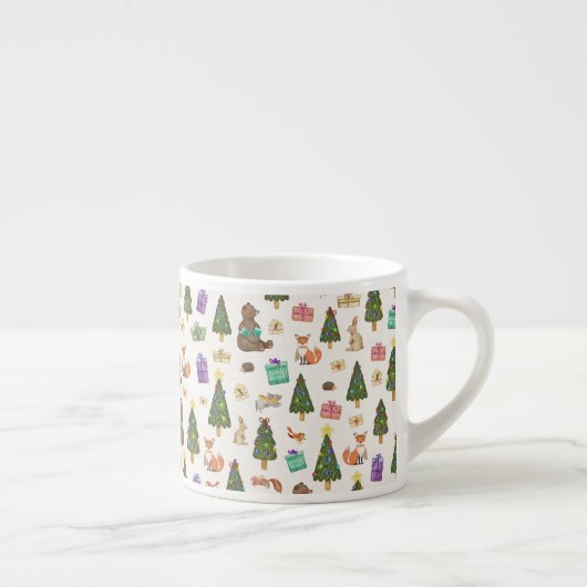 Christmas Forrest Pattern Espressotasse (Rechts)