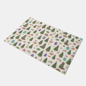 Christmas Forrest Pattern Fußmatte (Schrägansicht)