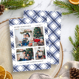 Christmas Foto Blue Feiertagskarte