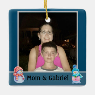 Christmas Foto Blue Keramikornament