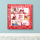 CHRISTMAS FOTO COLLAGE VOLLSTÄNDIG ZOLLBARE LEINWA LEINWANDDRUCK (Insitu (Holzboden))