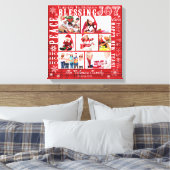 CHRISTMAS FOTO COLLAGE VOLLSTÄNDIG ZOLLBARE LEINWA LEINWANDDRUCK (Insitu (Schlafzimmer))