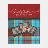 CHRISTMAS FOTO GIFT - Anderson Tartan Collage Fleecedecke (Vorderseite)