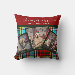 CHRISTMAS FOTO GIFT - Anderson Tartan Collage Kissen