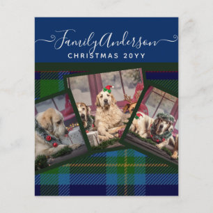 CHRISTMAS FOTO GIFTS - Miller TARTAN Blue Collage Flyer