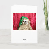 Christmas Foto Sloth Karte (Rückseite)