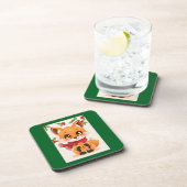Christmas Fox decor Getränkeuntersetzer (Rechte Seite)