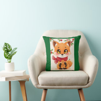 Christmas Fox decor Kissen