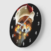 Christmas fox große wanduhr (Winkel)