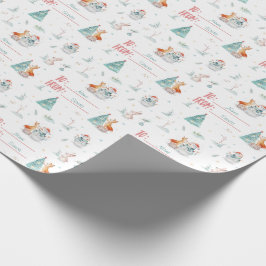 Christmas Fox Snowman Benutzerdefiniert zu und von Geschenkpapier