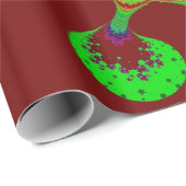 CHRISTMAS ~ Fraktal Muster grün ~ Wrapping Geschenkpapier (Rolleneckpunkt)