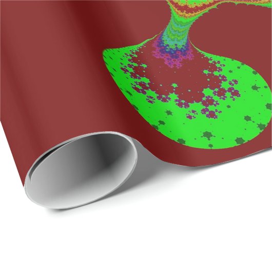 CHRISTMAS ~ Fraktal Muster grün ~ Wrapping Geschenkpapier (Rolleneckpunkt)