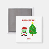 Christmas FrankenCheese 2 Zoll Square Magnet (Vorderseite/Rückseite)