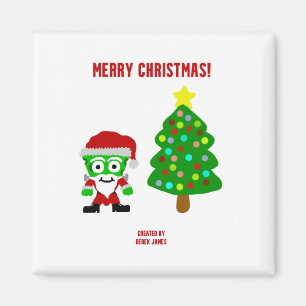 Christmas FrankenCheese 2 Zoll Square Magnet